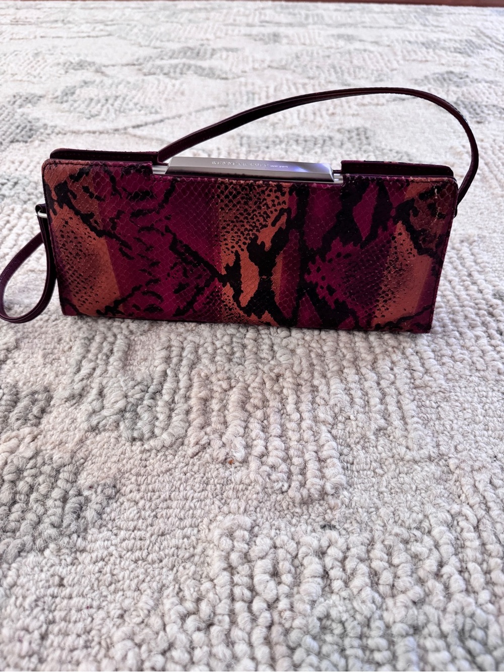 Vintage Kenneth Cole snake print shoulder bag